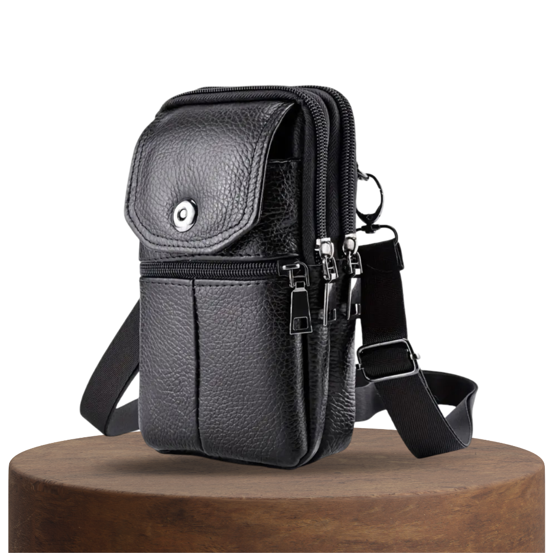 Alex | Compact Leather Shoulder Pouch