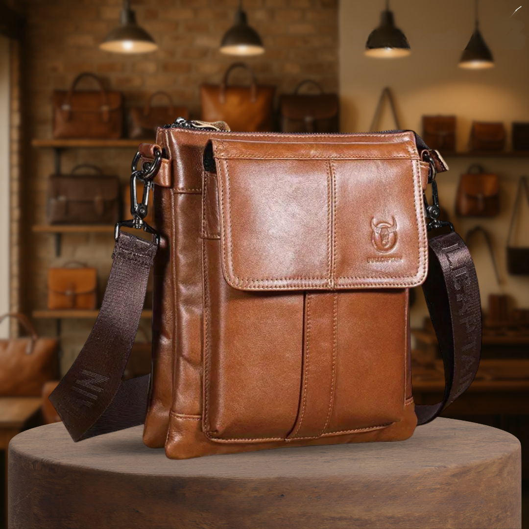 Luca | Classic Leather Messenger Bag
