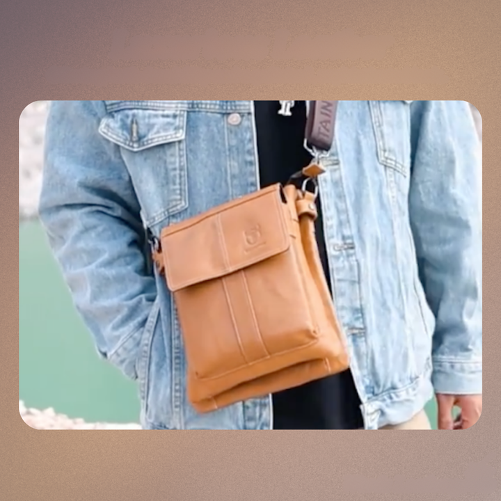 Luca | Classic Leather Messenger Bag