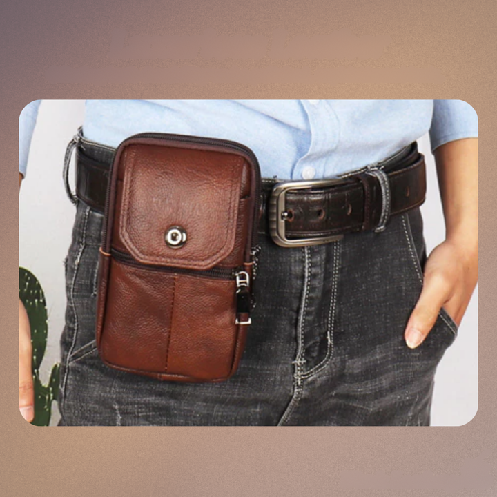 Alex | Compact Leather Shoulder Pouch