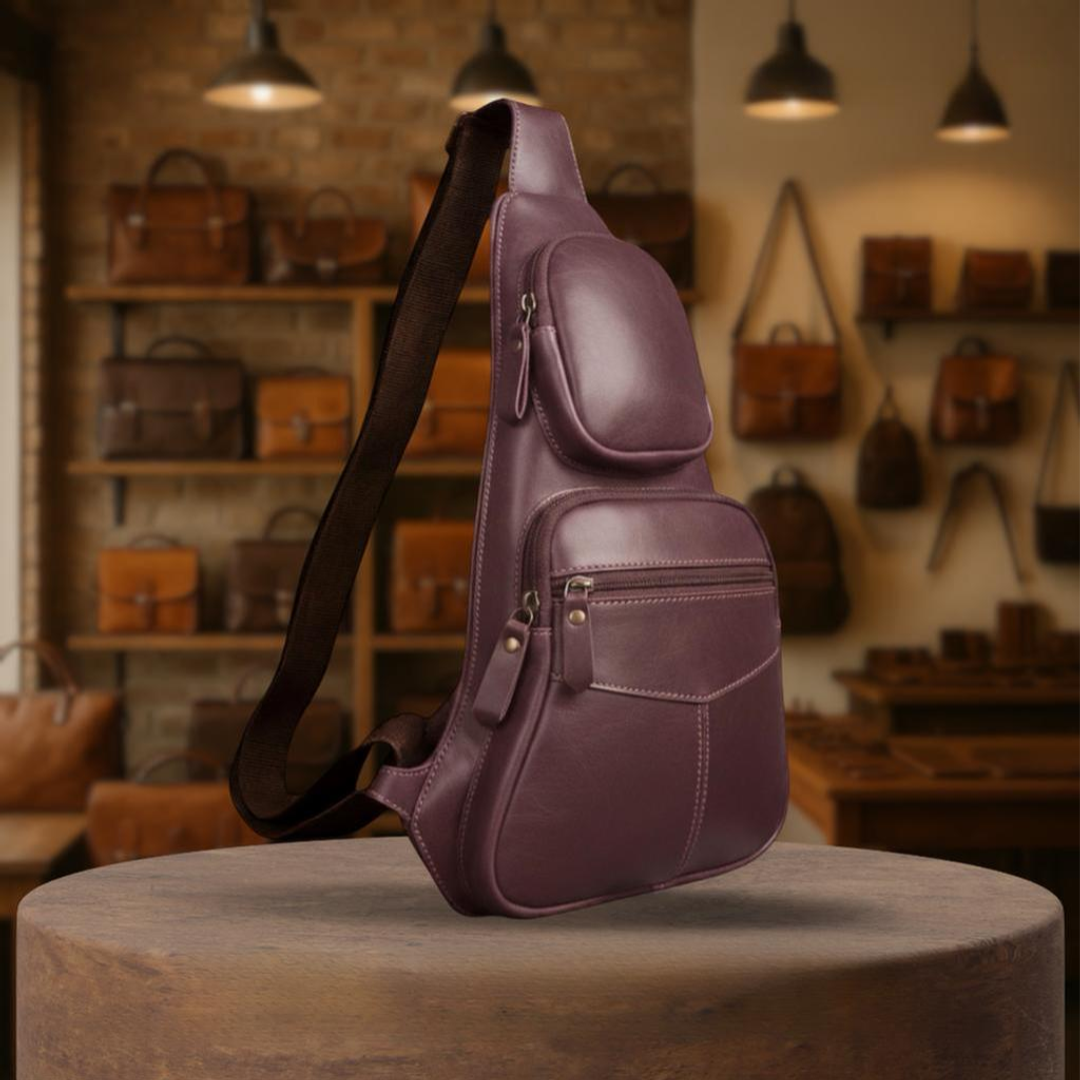Violet | Leather Sling Bag