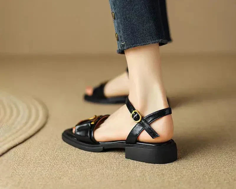 Amara | Buckled Flat Sandals